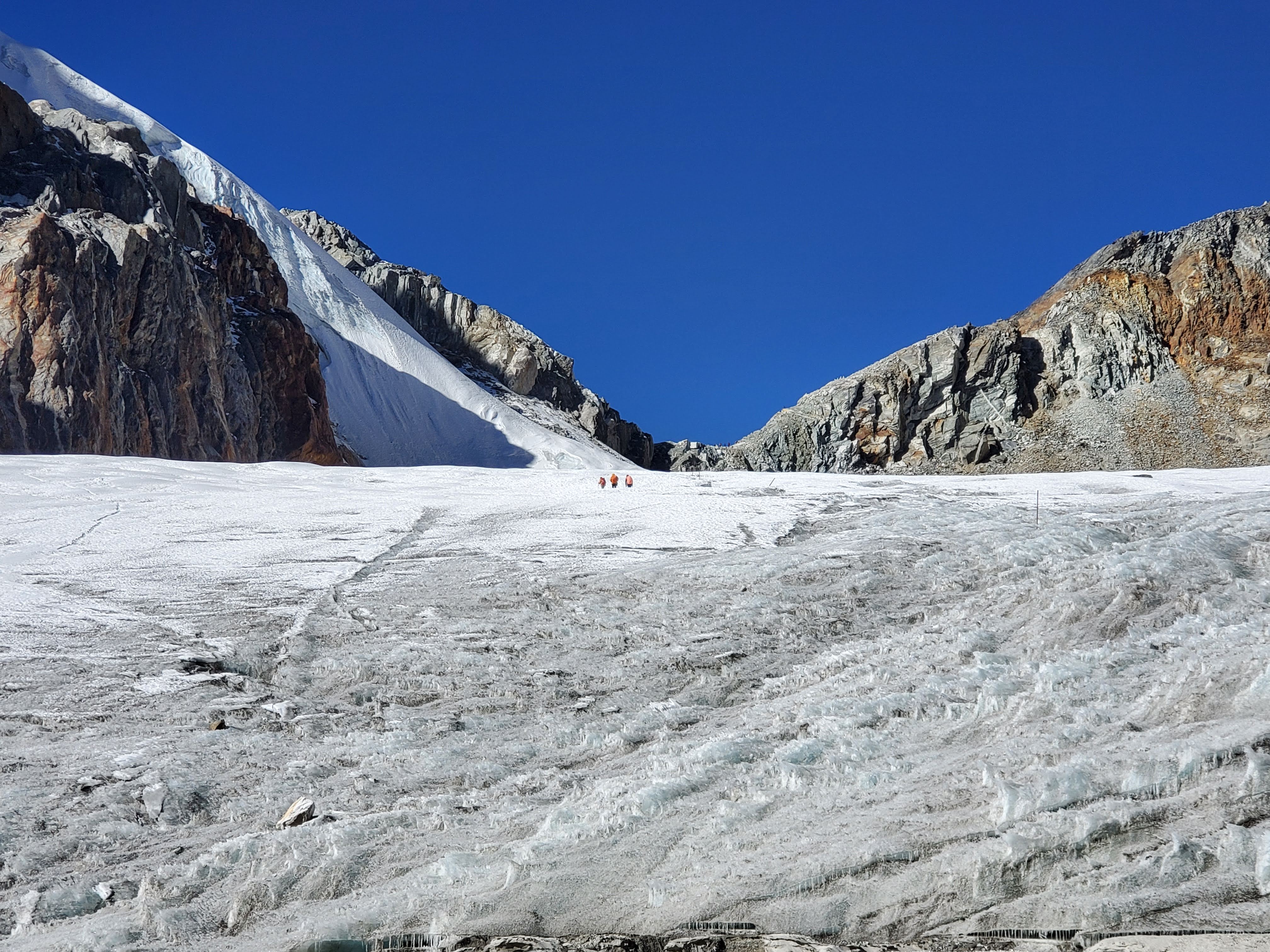 Tiny people, big glacier — Everest Three Passes Trek